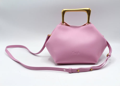 Sora - Metallic Handheld Bag Shoulder Bag Pink